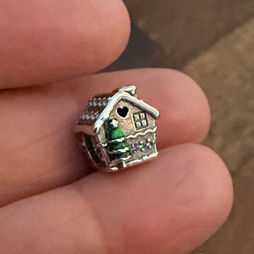 Charming Silver And Green House Charm